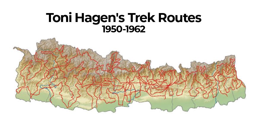 Toni Hagen's western Nepal routes